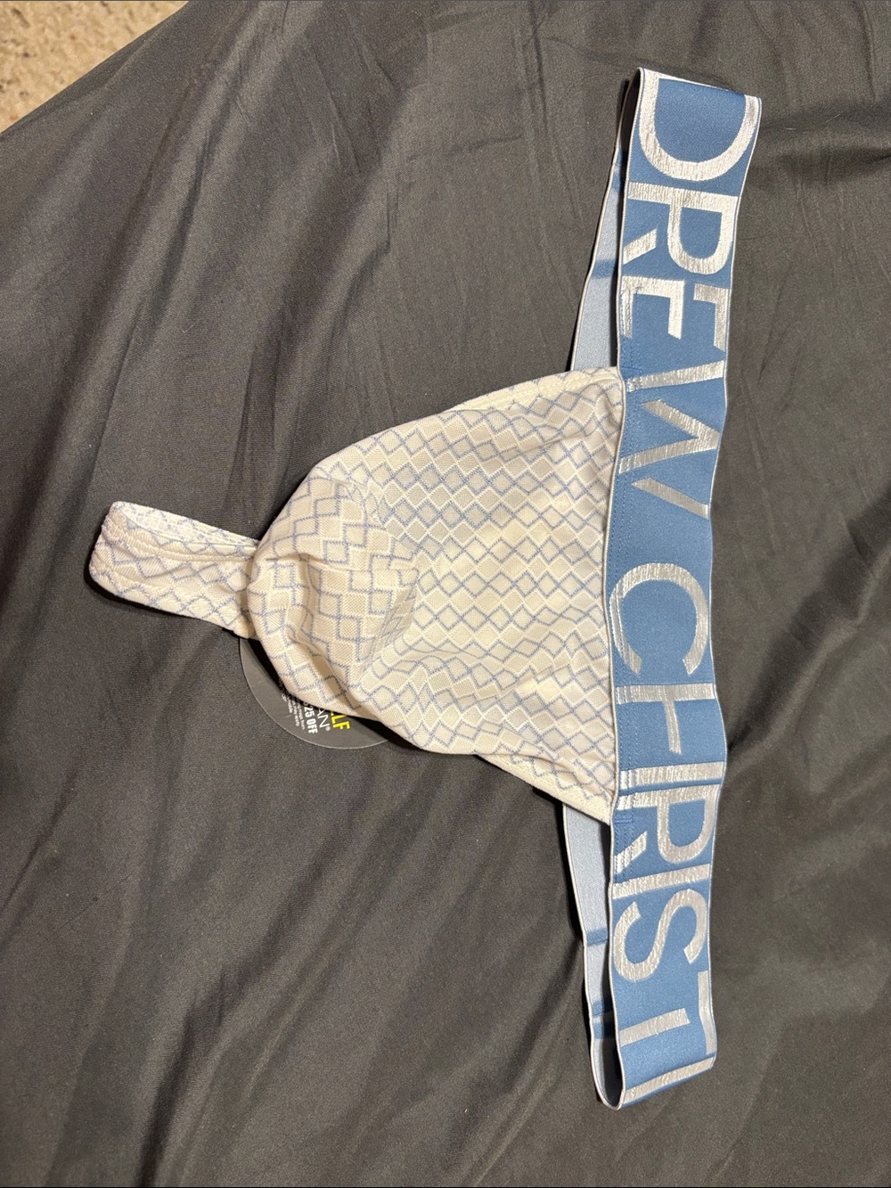 Cream & Light Blue Andrew Christian  Thong (22)